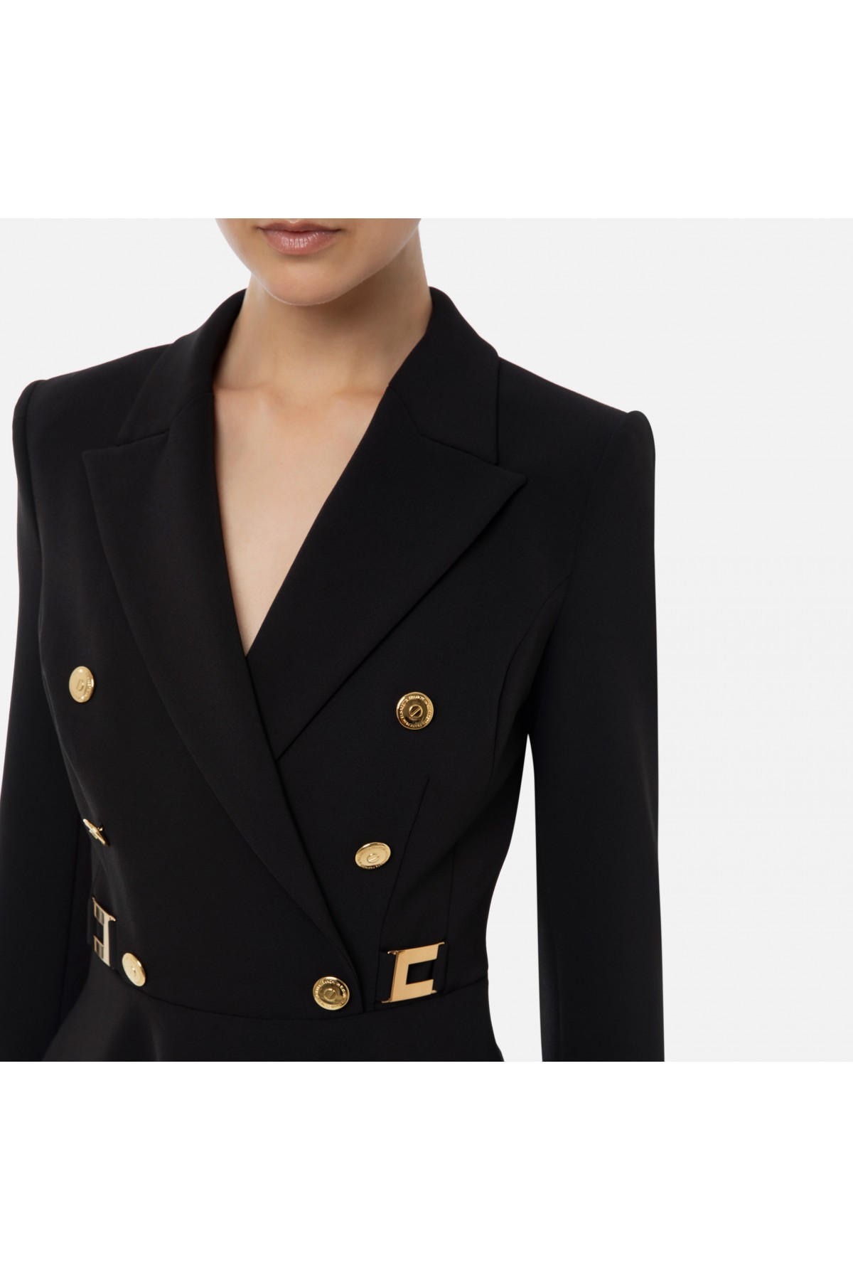 Robe Manteau Elisabetta Franchi Abito Scollato Dietro ELISABETTA